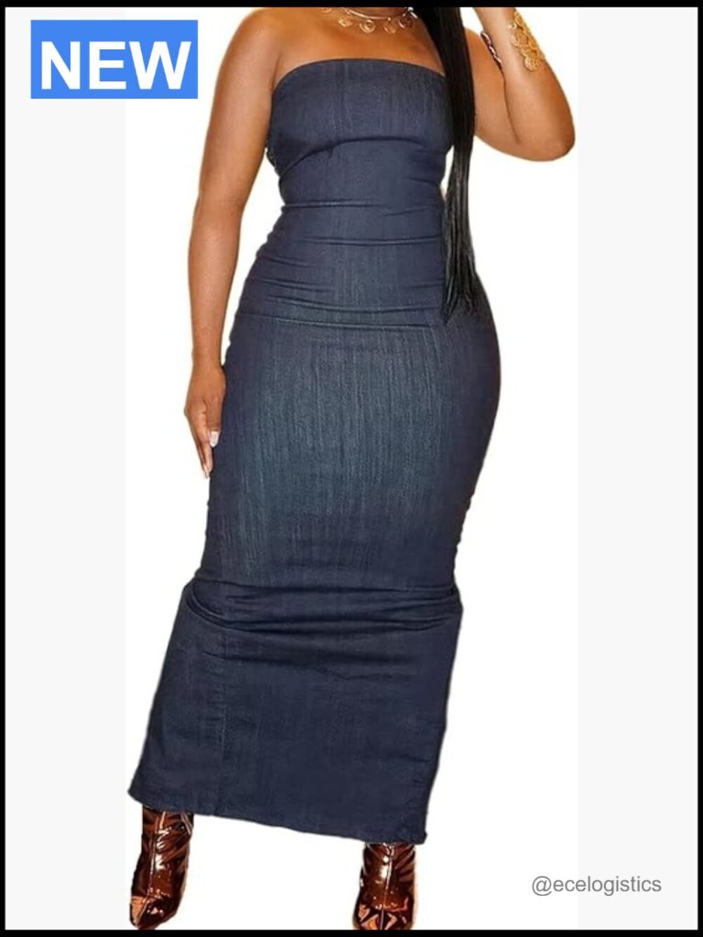 Sexy Off Shoulder Sleeveless Maxi Dress Zip Back Split Hem Party